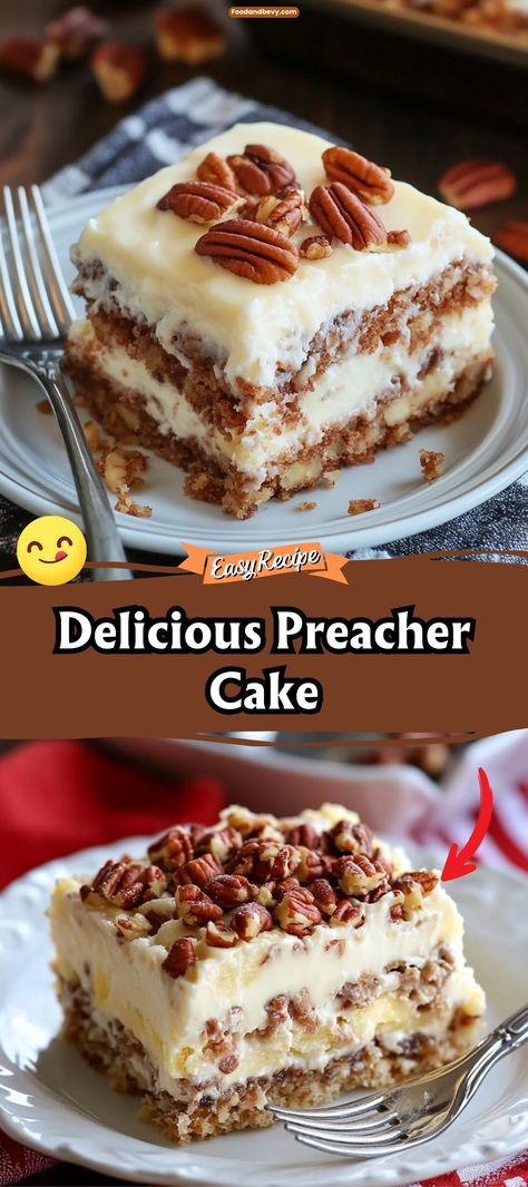 Preacher Cake via @recipesforfamily12 Cakes Made In Springform Pan, Preachers Cake Recipe, Preacher Cake With Box Cake, Preacher Cake Recipe, Southern Living Cake Recipes, Chess Cake Recipe Easy, Desserts With Crushed Pineapple, Award Winning Cakes, Catch A Husband Cake Recipe