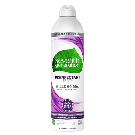 For Doorknobs: Seventh Generation Disinfectant Spray Disinfecting Spray, Pseudomonas Aeruginosa, Thyme Oil, Seventh Generation, Lavender Spray, Disinfecting Wipes, Disinfectant Spray, Lavender Vanilla, Green Cleaning