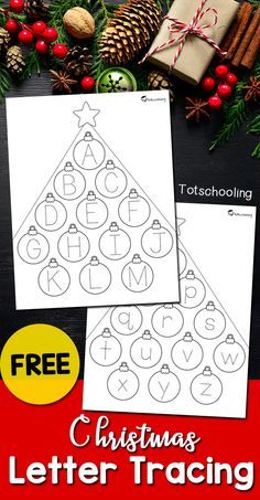 FREE Christmas alphabet tracing worksheets for pre-k and kinder kids to practice handwriting skills. Kids can also color the pages after tracing. A cute, no-prep activity for the holidays! Christmas Writing Preschool, Classroom Necessities, December Centers, December Themes, Box Activities, Winter People, Christmas Learning, Letter Practice, Practice Handwriting