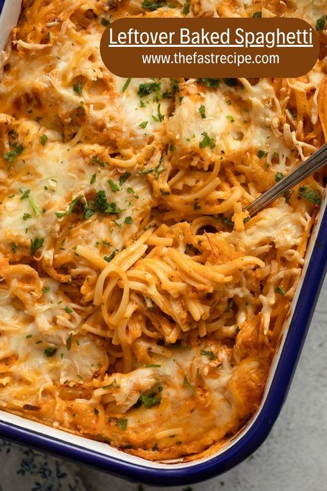 Turn your leftovers into a delectable treat with our leftover pasta bake or leftover spaghetti casserole recipe! Baked Leftover Spaghetti Recipe, Leftover Spaghetti Recipe, Cucumber Wraps, Easy Baked Spaghetti, Wraps Recipes Easy, Spaghetti Casserole Recipe, Cheesy Pasta Bake, Leftover Spaghetti, Leftover Casserole