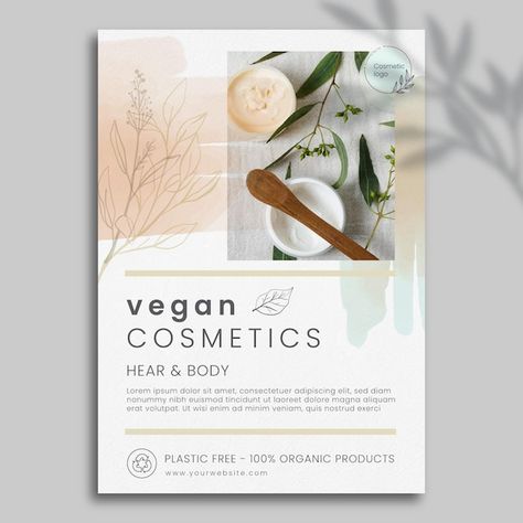 Free vector cosmetic flyer template with... | Free Vector #Freepik #freevector #organic-cosmetics #natural-cosmetics #skin-care-flyer #cosmetic-flyer Organic Cosmetics Design, Nails Poster, Menu Spa, Cookbook Cover Design, Spa Flyer, Cosmetics Banner, Cosmetic Logo, Ux Design Inspiration, Flyer And Poster Design