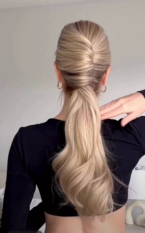 Easy Everyday Hairstyles, Classy Hairstyles, Beach Hairstyles For Long Hair, Hair Upstyles, Long Hair Updo, Greasy Hair Hairstyles, Hairstyle Tutorial, Hair Tutorials For Medium Hair, Hair Ponytail Styles