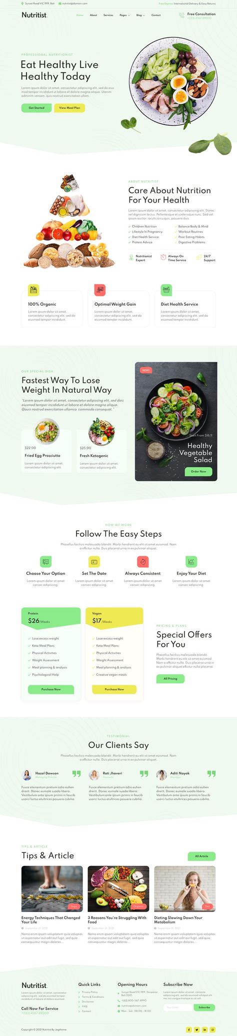 Nutritist is a modern Nutrition Health & Wellness Diet Elementor Template Kit that perfect for creating a website for Diet & Nutrition Coaching, Nutrition Therapy, Health Center, Healthy Food blogging, Nutrition Specialist & Nutritionist. Healthy Website Design, Nutrition Website Design, Nutritionist Website, Yoga Web, Healthy Website, Nutrition Specialist, Nutrition Website, Blog Website Design, Creating A Website