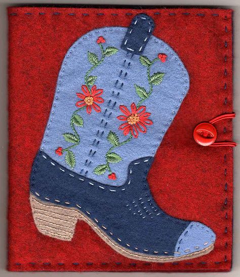 Wool Felt Applique Patterns Free | Recent Photos The Commons Getty Collection Galleries World Map App ... Thistle Quilt, Wool Felt Applique, Western Quilts, Christmas Stocking Pattern, Cowboy Christmas, Wool Projects, Sewing Appliques, Felt Patterns, Felt Christmas Ornaments