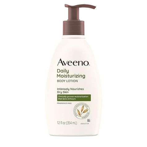 Amazon.com : Aveeno Daily Moisturizing Body Lotion with Soothing Prebiotic Oat, Gentle Lotion Nourishes Dry Skin With Moisture, Paraben-, Dye- & Fragrance-Free, Non-Greasy & Non-Comedogenic, 12 fl. Oz : Facial Moisturizers : Beauty & Personal Care Aveeno Body Lotion, Best Body Lotions For Dry Skin, Aveeno Skin Care, Aveeno Lotion, Aveeno Daily Moisturizing Lotion, Unscented Lotion, Xmas Wishlist, Lotion For Dry Skin, Beauty And Skincare