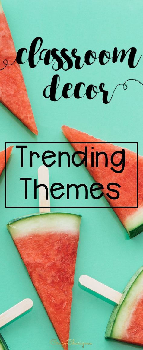 Trending Classroom Decor Themes (plus freebies): Are you looking for awesome and unique classroom decor themes? See what's trending among other teachers. We asked, they answered! Every summer when teachers go back to school, they start thinking about decorating their classroom. If you need some tried and true classroom decor themes and tips, keep reading. - CrazyCharizma Elementary Classroom Decor Themes 3rd Grade, First Grade Classroom Decorations, Grade 4 Classroom Theme, Class Decoration Theme Ideas, Awesome Classroom Decor, Classroom Themes For Elementary School, Classroom 2024-2025, Themes For A Classroom, Unique Classroom Themes Middle School