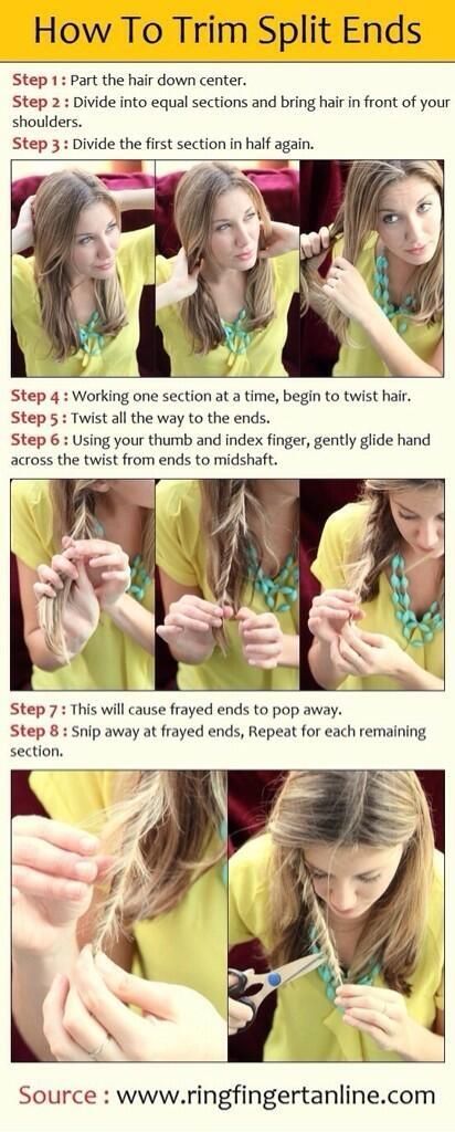 How to cut your own split ends Trim Split Ends, Hair Dyed, Make Up Tutorials, Trendy Hair, Split Ends, Beauty Tutorials, Hair Health, Hair Dos, Hair Skin