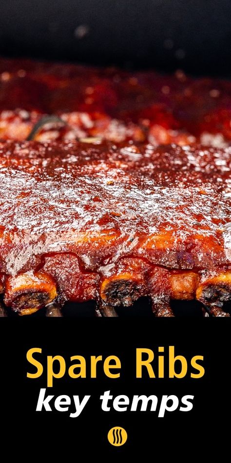 Smoking at low and slow temperatures is at the heart and soul of traditional American barbecue. And nothing beats slow-smoked BBQ spare ribs. They’re so easy to get right with a good recipe, and even more important, the right critical temperatures. We give you both in our BBQ Smoked Spare Ribs recipe with thermal tips and tricks. Enjoy! #thermoworks #thermapen #smoke #smoker #bbq #recipe #ribs #spareribs #ribsrecipe #porkspareribs #smokedspare Best Ribs Ever, Bbq St Louis Ribs On The Grill, Smoked St Louis Ribs In Smoker, Smoked Pork Back Ribs, Pork Spare Ribs Smoker Recipes, Ribs In Smoker Recipes, At Louis Style Ribs, Smoked Spare Ribs In Smoker, St Louis Ribs Smoker Recipe