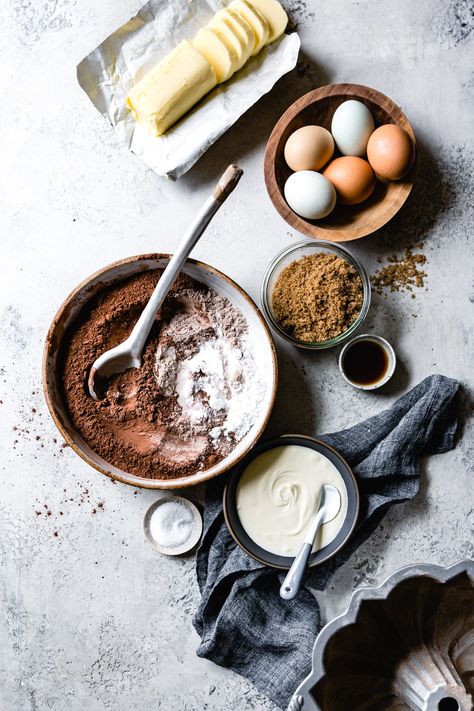 Food Photography Cake, Ingredients Photography, Teff Flour, Bojon Gourmet, Baking Photography, Chocolate Bundt, Cooking Photography, Dessert Photography, Chocolate Bundt Cake