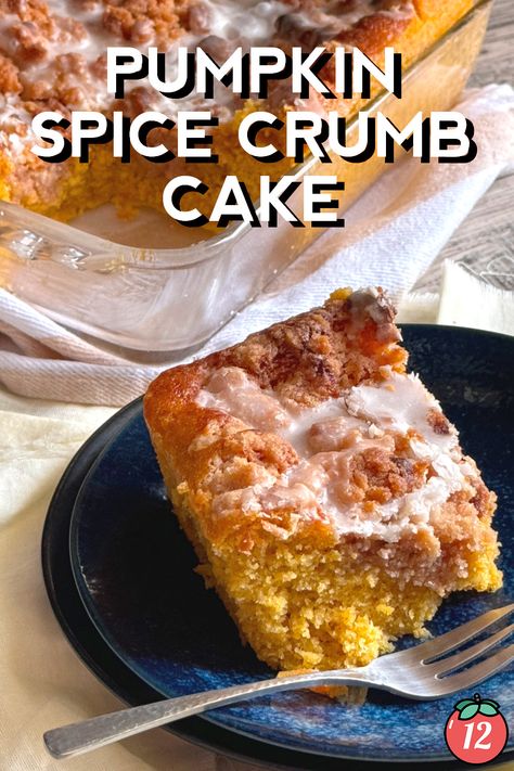 Pumpkin Spice Crumb Cake | 12 Tomatoes Pumpkin Spice Crumble Cake, Pumpkin Spice Crumb Cake 12 Tomatoes, Pumpkin Spice Crumb Cake, Pumpkin Cake With Box Cake, Pumpkin Crumb Cake, Crumb Cake Recipe, 12 Tomatoes Recipes, Birthday Cake Decorating Ideas, Pumpkin Cake Recipes