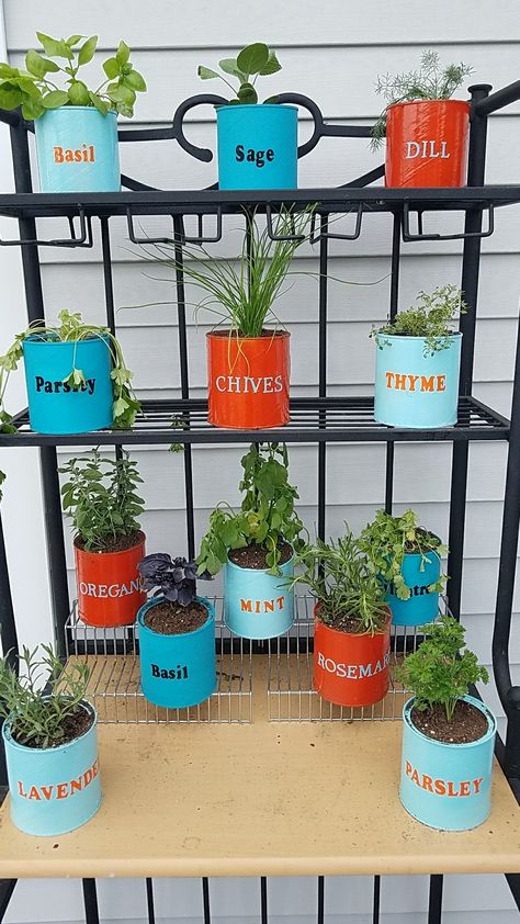 Reusing Formula Cans, Crafts Using Formula Cans, Diy Plant Pots Recycled Tin Cans, Coffee Can Flower Pots, Repurposed Formula Cans, Recycled Formula Tins, Tin Can Herb Garden, Repurposed Formula Containers, Repurpose Formula Cans