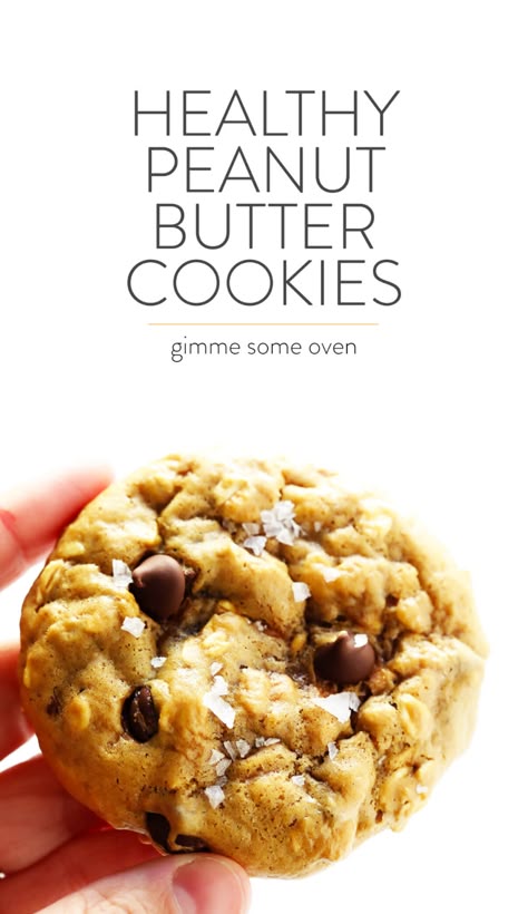 Healthy Peanut Butter Cookies, Cookies Peanut Butter, Gimme Some Oven, Butter Cookies Recipe, Healthy Peanut Butter, Peanut Butter Cookie Recipe, Keto Cookies, Healthy Cookies, Healthy Sweets