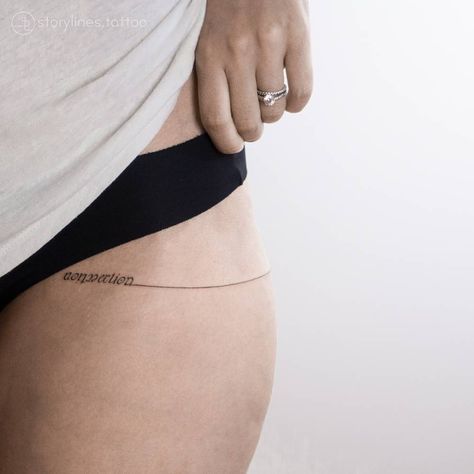 Interconnectedness Tattoo, Line Tattoo Thigh, Connection Tattoo, Word English, Ambigram Tattoo, Small Tattoo, Line Tattoos, Mini Tattoos, Nordic Design