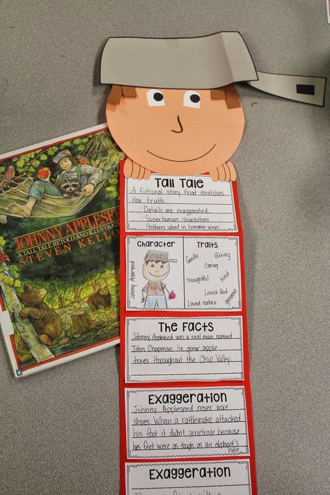 Teaching Tall Tales, Johnny Appleseed Day, Johnny Appleseed Activities, Traditional Literature, Homeschool Fun, Apple Unit, Johnny Appleseed, Apple Activities, 2nd Grade Ela