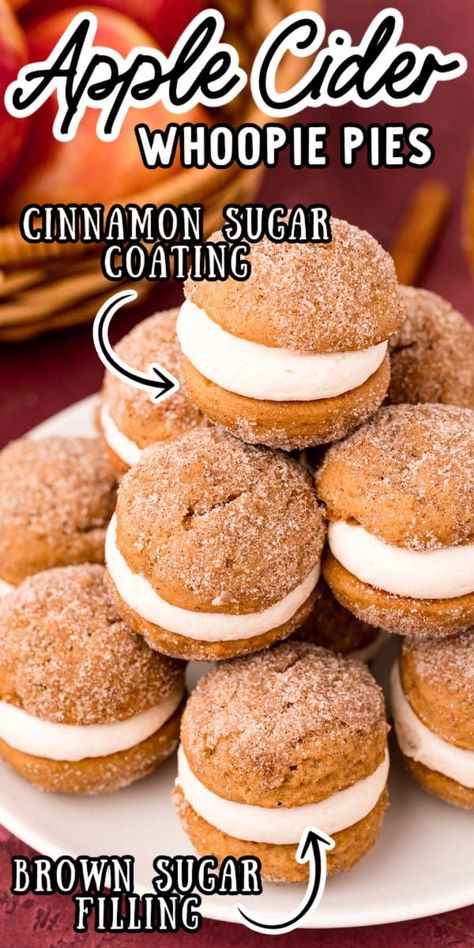 Fall Bake Sale, Whoopie Pie Recipe, Fall Baking Recipes, Whoopie Pie, Whoopie Pies, Apple Desserts, Fall Baking, Fall Desserts, Eat Dessert