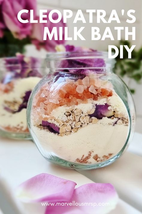 Herbal Milk Bath Recipe, Bath Salt Recipe Homemade, Milk Bath Diy Recipes, Bath And Beauty, How To Make Milk Bath, Spiritual Items Products, Bath Tea Soak, Homemade Beauty Products To Sell, Homemade Witchy Gifts