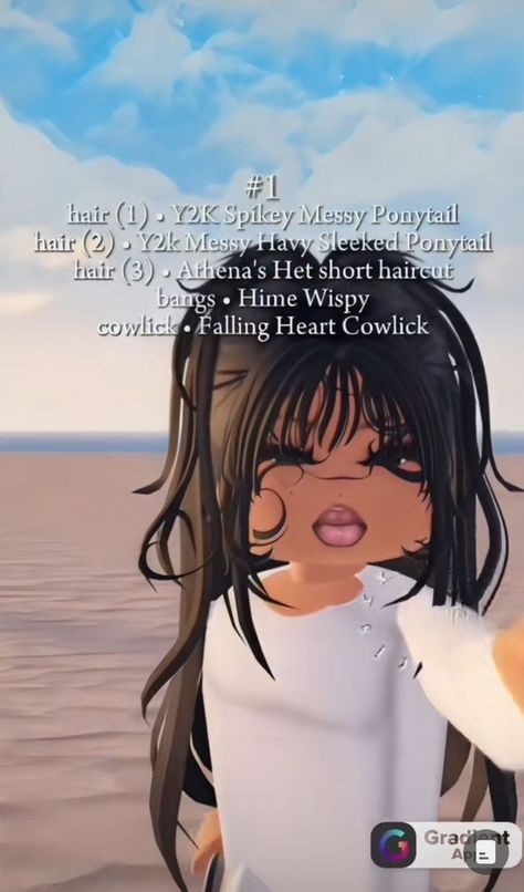 Outfits Ideas Black, Outfit Ideas Emo, Latina Hair, Preppy Decal, Pic Code, Code Clothes, Roblox Image Ids, Latina Outfit, Y2k Hair