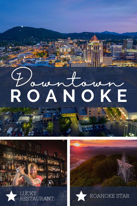 Downtown Roanoke is the largest metropolitan area in Virginia’s Blue Ridge Mountains. It’s a vibrant city center that’s pedestrian friendly and features a variety of great local restaurants & breweries, shops & boutiques, attractions & museums, unique art studios & galleries, outdoor recreation, and public spaces that regularly host live music and special events. Roanoke Star, Roanoke Virginia, Virginia Travel, Roanoke Va, Science Center, Public Spaces, Blue Ridge Mountains, Great Restaurants, City Center