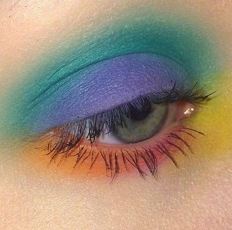 Koleksi Makeup, Make Up Designs, Funky Makeup, Dag Make Up, Mekap Mata, Flot Makeup, Easter Makeup, Rainbow Makeup, Smink Inspiration