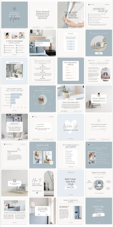 Cleaning Instagram Post, Canva For Realtors, Content Production Instagram, Real Estate Instagram Aesthetic, Instagram Post Ideas Aesthetic Template, Insta Feed Business, Instagram Ideas Post Layout, Mindfulness Instagram Feed, Canva Templates Aesthetic