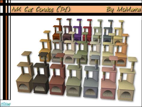 MoMama's NK Cat Condos Sims 4 Cat Tree Cc, Sims 4 Cat Tree, Sims 4 Cc Cat Tree, Sims 4 Cat, Cat Condos, Cc Mods, Cc Furniture, Qr Codes Animal Crossing, Sims 4 Cc Furniture