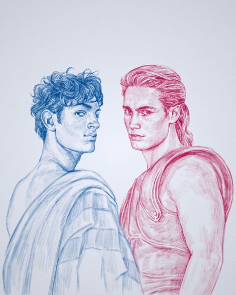 The Song Of Achilles Fanart, Achilles Art, Achilles And Patroclus Art, Patroclus And Achilles, Achilles And Patroclus, Greek Mythology Art, Mythology Art, Greek Myths, Fan Book