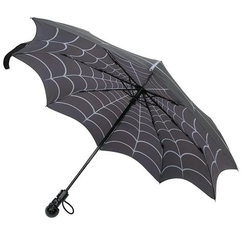 Spiderweb Umbrella – Ghoulish Girls Gothic Umbrella, Kreepsville 666, Casual Goth, Goth Accessories, Summer Goth, Umbrellas Parasols, Psychobilly, Punk Outfits, Gothic Outfits