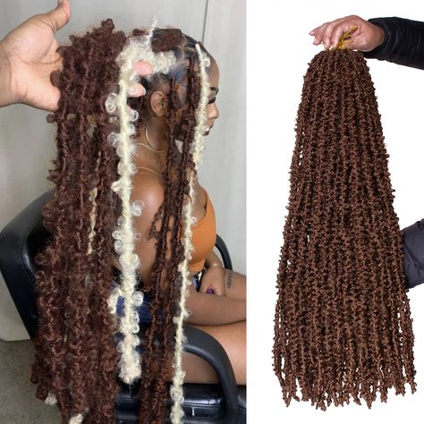 PRICES MAY VARY. Hair Style: 2024 New hairstyle, more fashionable, produced by upgraded technology, light and soft, full and natural. Hair Information: Long Butterfly Locs Hair. Length: 30 inch. 10 strands/pack,6 packs/lot. Color:1B#,27#,30#,350#,613#,BUG#,4#,Pink#,Red#,Green#,Grey#. Usually 6-7 packs can full one head. Hair Advantages: Soft, Lightweight,Tangle-free, Shedding-free, No smell ,very easy to install. Natural & Stylish looking, Long-lasting. This pre-looped Butterfly Locs crochet hai Knotless Braid Jewelry, Butterfly Locs Lace Wig, Curly Human Hair Locs, Dred Loc Full Wigs, Butterfly Loc Crochet Hair, Bohemian Locs Human Hair, Butterfly Locs Wigs, Knotless Goddess Box Braids Human Hair, Soft Loc Wig