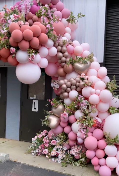 Enchanted Garden Balloon Garland, Floral Balloon Arch, Backdrop Garland, 80th Birthday Decorations, Doorway Decor, Flower Birthday Party, Floral Balloons, Fairy Garden Birthday Party, Wedding Reception Design