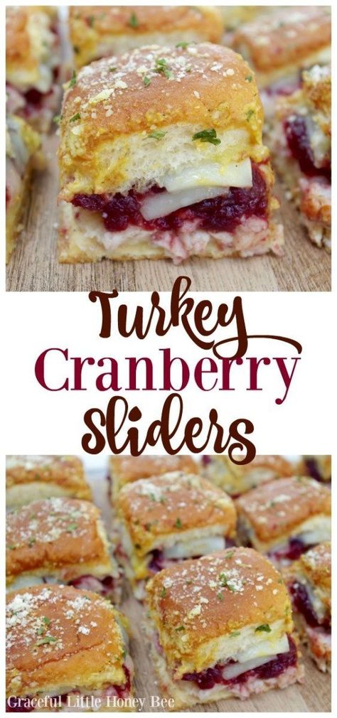 Turkey Cranberry Sliders Turkey Cranberry Sliders, Cranberry Sliders, Resep Sandwich, Turkey Cranberry, Tiktok Recipes, Chewy Sugar Cookies, Thanksgiving Leftovers, Slider Recipes, Banana Split