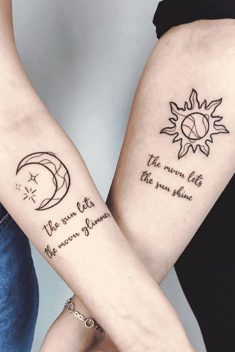 Friends Tattoo Design Images (Friends Ink Design Ideas) Best Friend Tattoo Quotes, Sister Tattoos Quotes, Cute Best Friend Tattoos, Matching Bff Tattoos, Cousin Tattoos, Couple Tattoo Ideas, Maching Tattoos, Friends Tattoo, Matching Friend Tattoos