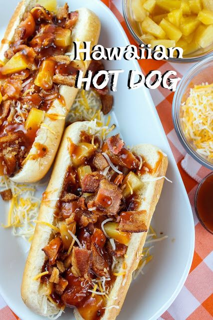 Pineapple Hot Dogs, Polish Hot Dog, Hawaiian Hot Dogs Recipe, Hawaiian Hot Dogs, Dessert Hot Dogs, Gourmet Hotdogs Recipes, Best Hot Dog Recipes, Marinated Hot Dogs Recipes, Meals With Hot Dogs