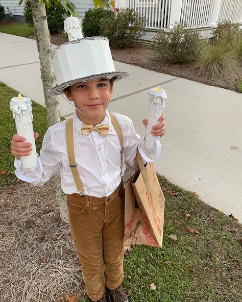 Beauty And The Beast Lumiere Costume, Diy Lumiere Costume, Lumiere Costume Diy, Lumiere Disneybound, The Beast Costume Diy, Beauty And The Beast Family Costume, Beauty And The Beast Costume Ideas, Beauty And The Beast Trunk Or Treat, Beast Costume Diy