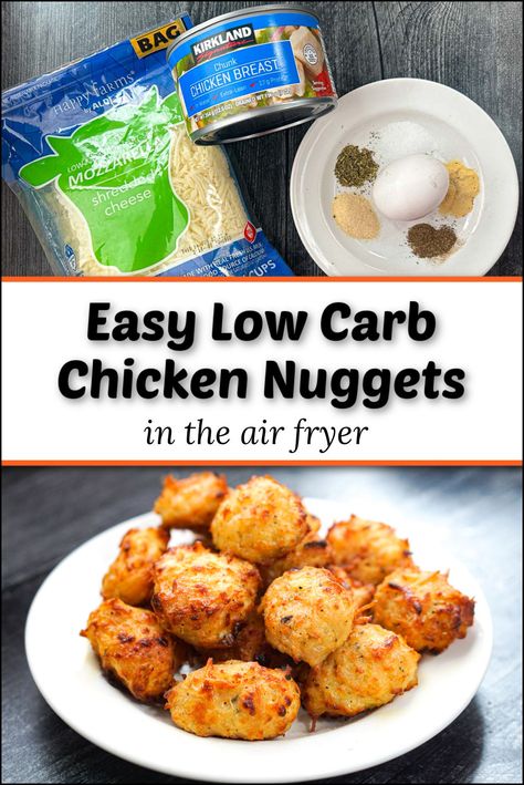 Low Carb Chicken Nuggets, Air Fryer Fish Sticks, Air Fried Chicken Nuggets, Air Fryer Chicken Nuggets, Air Fried Fish, Budget Dinner, Baby Dinner, Can Chicken Recipes, Sea Foods