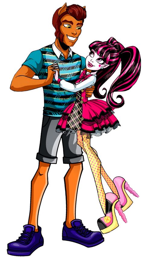 Clawd Wolf and Draculaura Clawd Wolf, Monster High Boys, Ghoul School, Monster H, Wolf Costume, Arte Monster High, Monster High Pictures, Clawdeen Wolf, Moster High