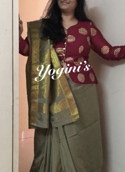 Paplon Design Blouse With Saree, Peplum Blouse For Saree, Kurti Pattern Blouse Design, Paplam Style Blouse For Women, Kediyu Design, Long Blouses For Sarees, Peplum Blouse Indian Saree, Long Blouse Designs Latest, Peplum Blouse Indian