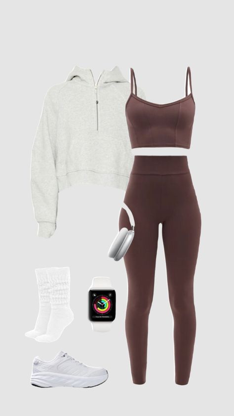 Workouts Outfits Women, Classy Workout Outfits, Workout Outfits Women, Ootd Sport, Workout Clothes Outfits, Modest Workout, Gym Ootd, Lulu Outfits, Sporty Wear