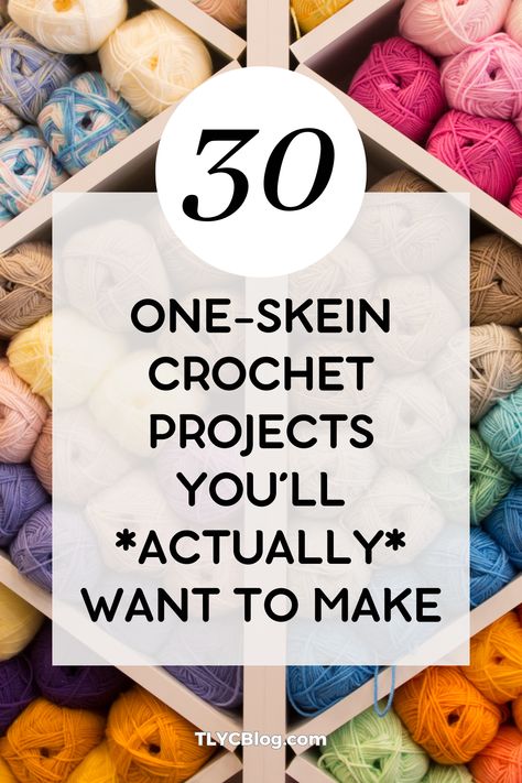 Yarn Projects Crochet, Easy Beginner Crochet Patterns, Crochet Project Free, One Skein Crochet, Quick Crochet Projects, Quick Crochet Patterns, Easy Crochet Projects, Beginner Crochet Projects, Crochet Stitches For Beginners