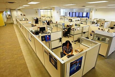 Cubicle Layout, Cubicle Office Ideas, Office Layout Plan, Cubicle Office, Office Organization At Work, Office Cubicle, Office Layout, Panel Light, Open Office