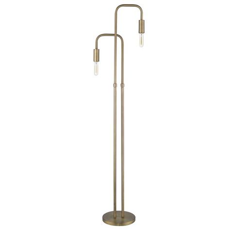 Updating your lighting is a great way to breathe new life into an otherwise tired space. From the floor to the walls and ceiling, the Perret collection has a lighting solution for any room. Mid-century modern in design, it boasts straight lines and curves in an aged brass finish.Includes a 1-year warrantyBeautiful aged-brass finishModern styleDimmable foot switchClear 8-foot cordRequires two 60-watt max, medium-base bulbs | Acclaim Lighting Acclaim Lighting Perret Modern 62 1/2-in Aged-Brass Met Novelty Floor Lamp, Acclaim Lighting, Lamp Pink, Column Floor Lamp, Arc Floor Lamp, Tree Floor Lamp, Brass Floor, Arched Floor Lamp, Task Floor Lamp