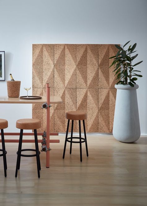 Wiid Diamond Cork Wall Panels | Thermal Insulating | Sustainable Wall Art Cork Wall Panels, Soundproof Panels, Cork Panels, Brick Interior, Dark Panels, Interactive Walls, Acoustic Insulation, Cork Wall, African Decor