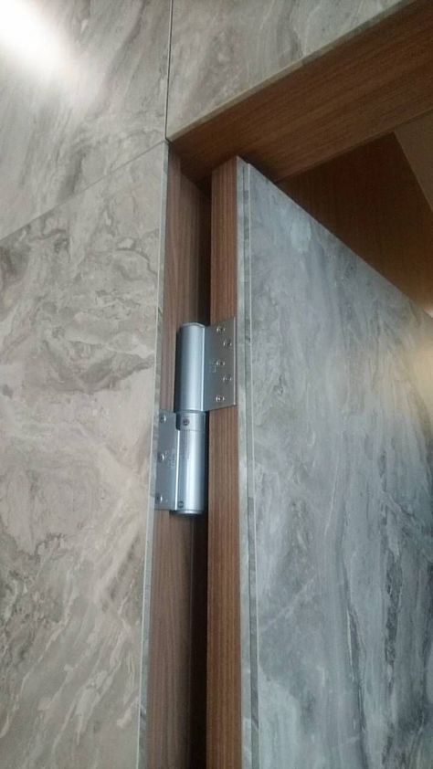 Hidden Door In Tile, Hidden Tile Door, Invisible Hinges Door, Hidden Door Ideas In Wall Bathroom, Invisible Door Hinges, Hidden Door Detail, Kamuflase Door Design, Hidden Door Bathroom, Invisible Doors Interior