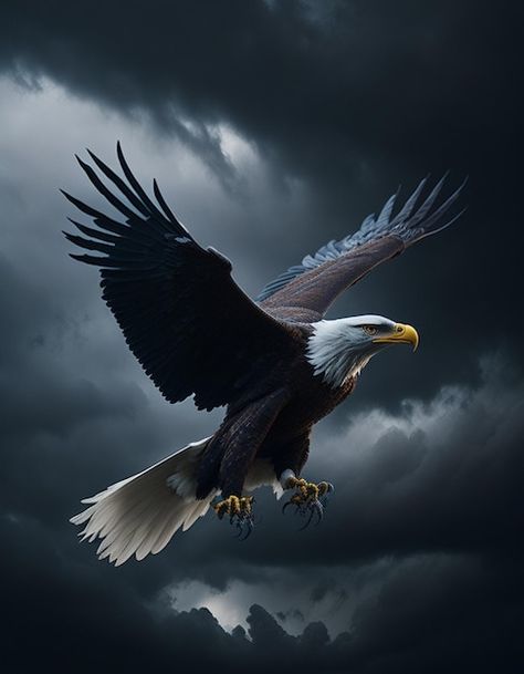 A majestic eagle soaring through a cloudy sky Eagle Soaring, Eagle Images, Eagle Painting, Eagle Wallpaper, Brother Bear, Cloudy Sky, Fire Agate, Wild Life, Eagles