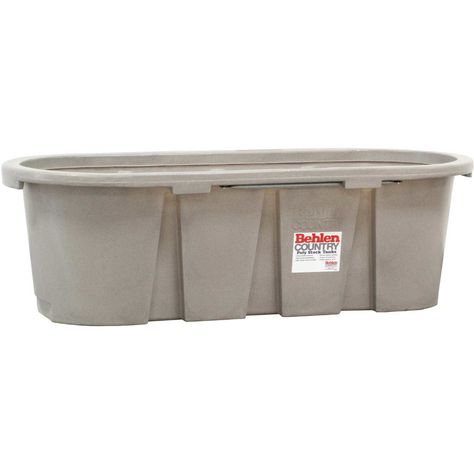 Bins, Totes & Containers | Tanks-Stock Tanks | Behlen Country Poly Stock Tank 52112027GT 2'x2'x6' Round End 150 Gallon | B1044905 - GLOBALindustrial.com Round Stock Tank, Poly Stock Tank, Horse Feeder, Water Trough, Stock Tank, Above Ground Swimming Pools, Outdoor Spa, Water Tank, Outdoor Storage Box