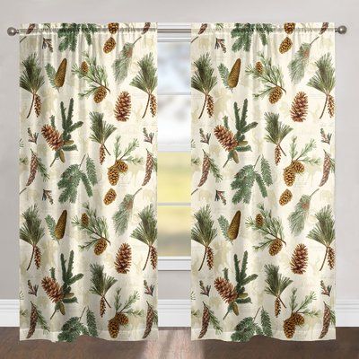 Lodge Window Treatments, Cabin Curtains, Floral Room, Drape Panel, Darkening Curtains, Rod Pocket Curtain Panels, Rod Pocket Curtains, Room Darkening Curtains, Window Panels