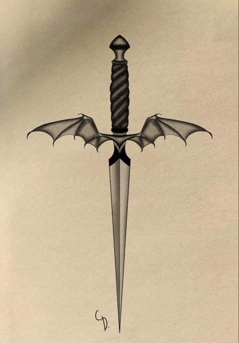 gothic dagger dolch tattoo inspiration ideas tattoo ideen tattoo flash dark tattoos alternative tattoo tattoos Swords Gothic Tattoo, Bat Dagger Tattoo, Dragon And Dagger Tattoo, Gothic Dagger Tattoo, Dagger Back Tattoo, Dragon Dagger Tattoo, Dagger Sternum Tattoo, Skull Dagger Tattoo, Vampire Tattoo Ideas