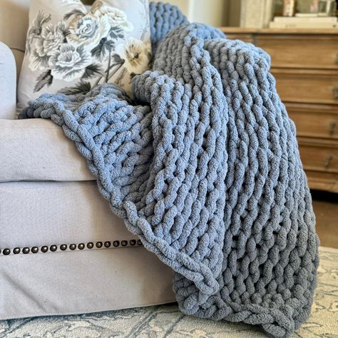 Diy chunky knit blanket