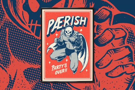 Pærish — Yeaaah! Studio Record Artwork, Deer Illustration, International Artist, Retro Illustration, North Star, Label Design, Music Bands, Book Publishing, Poster Design