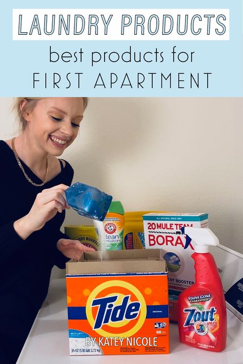 these products are amazing! I NEED these products for my first apartment. the best laundry essentials to buy before you move in. Laundry Items, My First Apartment, First Apartment Essentials, First Apartment Checklist, Cleaning Videos, Apartment Checklist, Laundry Essentials, First Apartment Decorating, Bathroom Cleaning Hacks