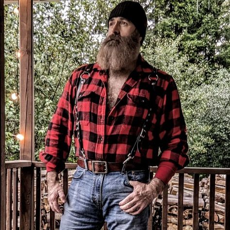 Lumberjack Competition, Lumberjack Costume, Normal Men, Lumberjack Style, Great Beards, Normal Guys, Bear Men, Dad Bod, Patron Saints